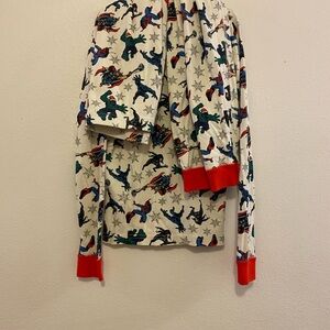 Hanna Andersson Red Christmas Marvel Super Hero Pajama Set